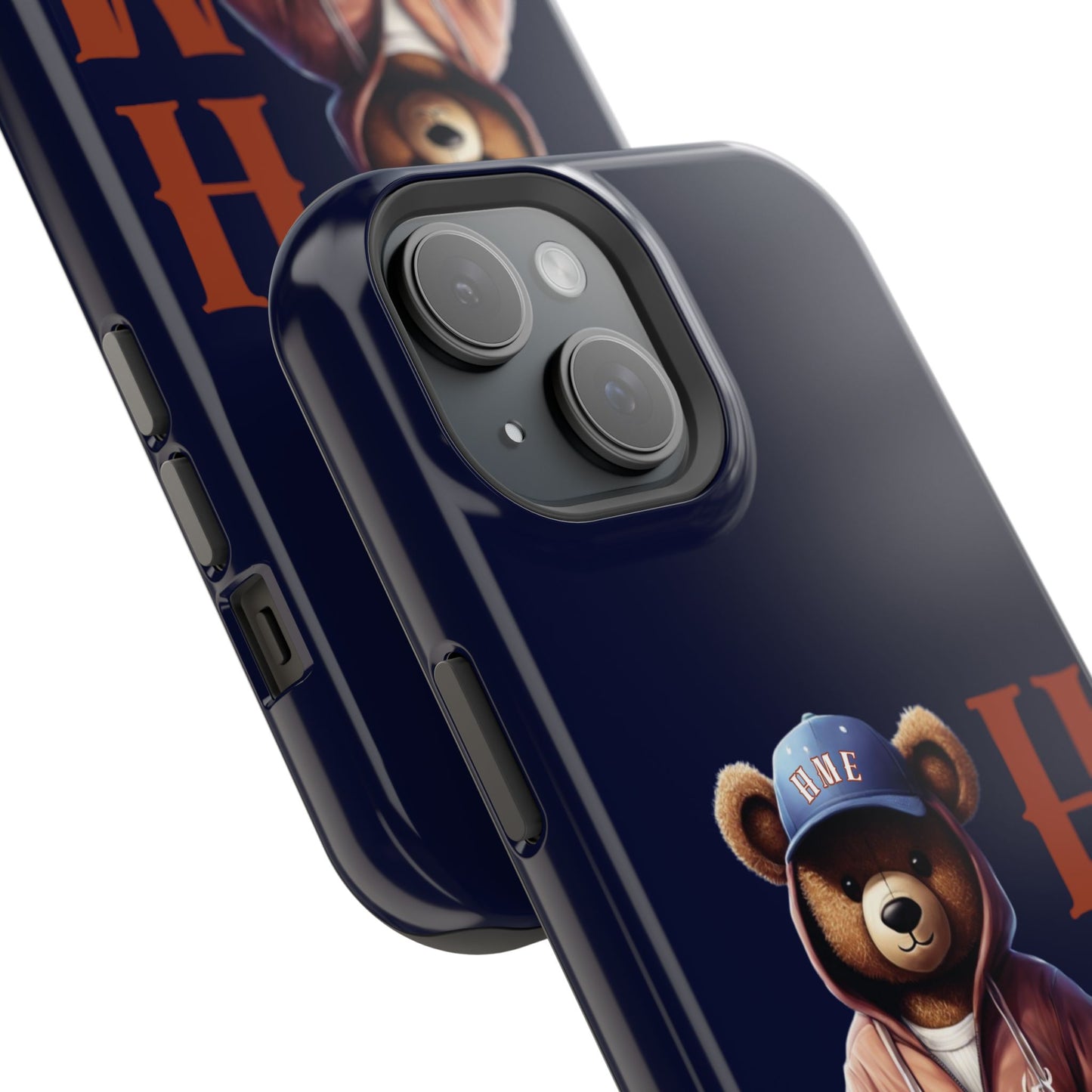 HME Bear Logo Collection Navy Blue Impact-Resistant Cases