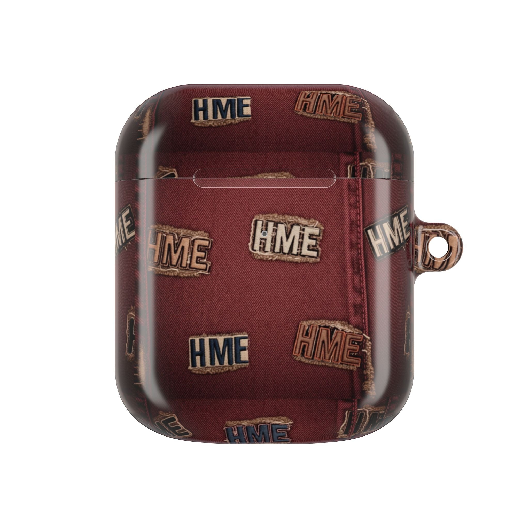 AirPod Case -HME  Stressed Denim with Patches design