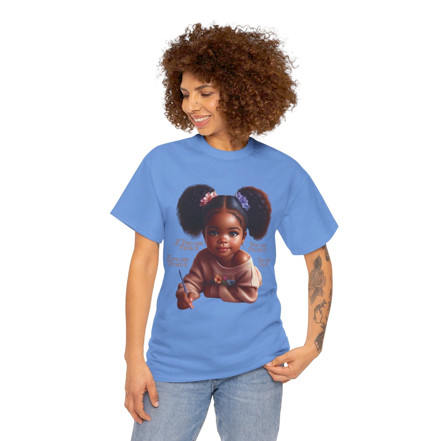 Ahnye’s Melanin Collection If you can think it Unisex Heavy Cotton Tee