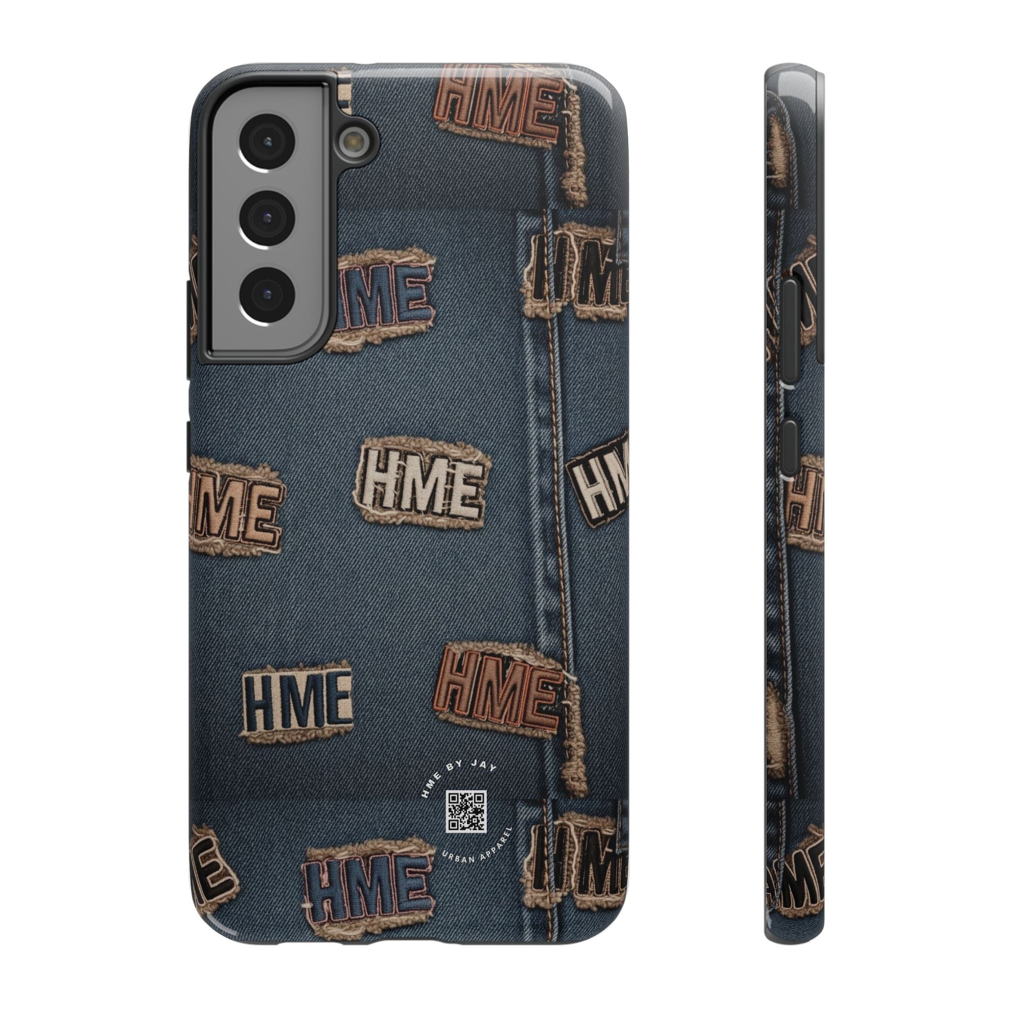 Phone Case Stressed Denim HME Patches Impact-Resistant