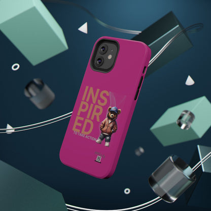 Phone Cases - HME Logo Bear, Inspired to take action Pink