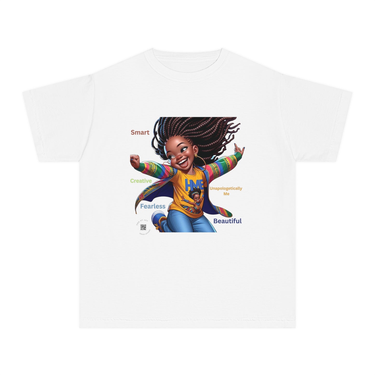 Empowerment Youth Tee (Ahnye's Melanin Collection) - Smart, Creative, Fearless, Beautiful, Gift for Kids, Inspirational Apparel, Back to School, Birthday, [...]