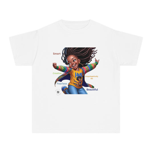 Empowerment Youth Tee (Ahnye's Melanin Collection) - Smart, Creative, Fearless, Beautiful, Gift for Kids, Inspirational Apparel, Back to School, Birthday, [...]