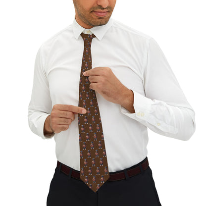 HME Bear Logo Brown Collection Necktie