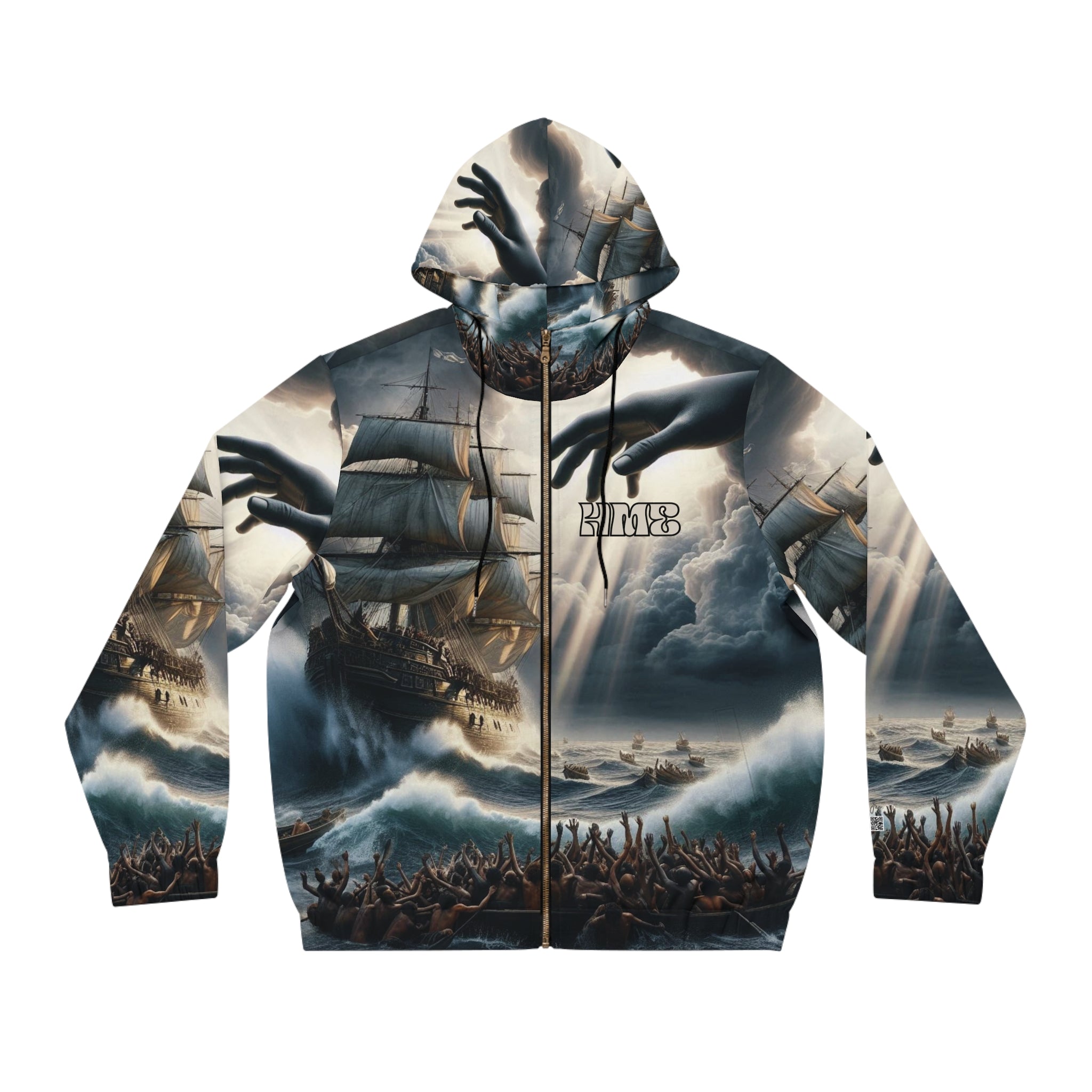 HME Men's Full-Zip Hoodie - God's Unchanging Hand Design