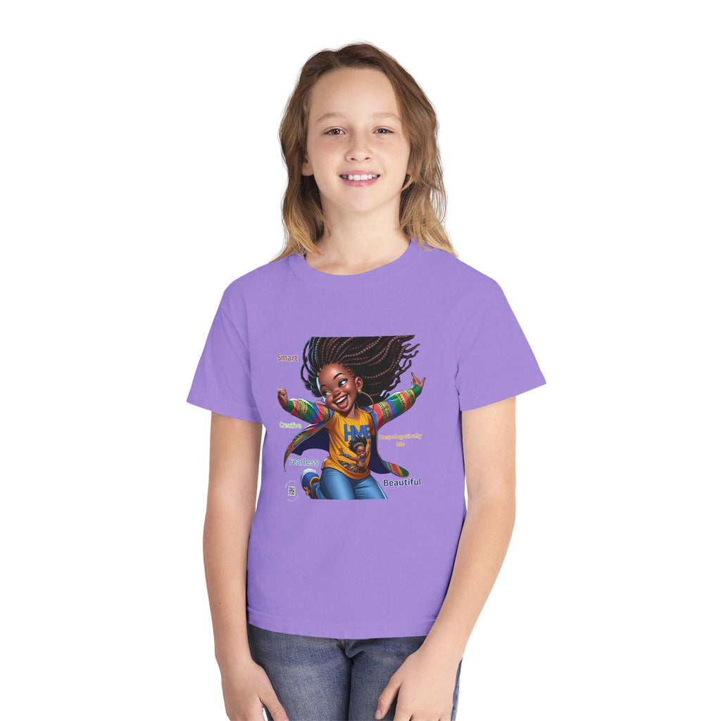 Empowerment Youth Tee (Ahnye's Melanin Collection) - Smart, Creative, Fearless, Beautiful, Gift for Kids, Inspirational Apparel, Back to School, Birthday, [...]