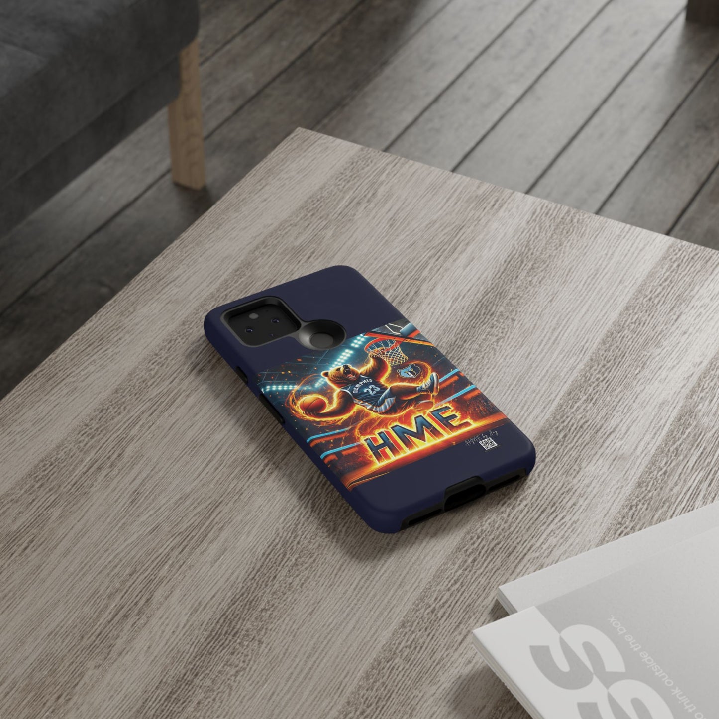 Phone Cases - Memphis Grizzlies Bear Dunkin on Fire Design