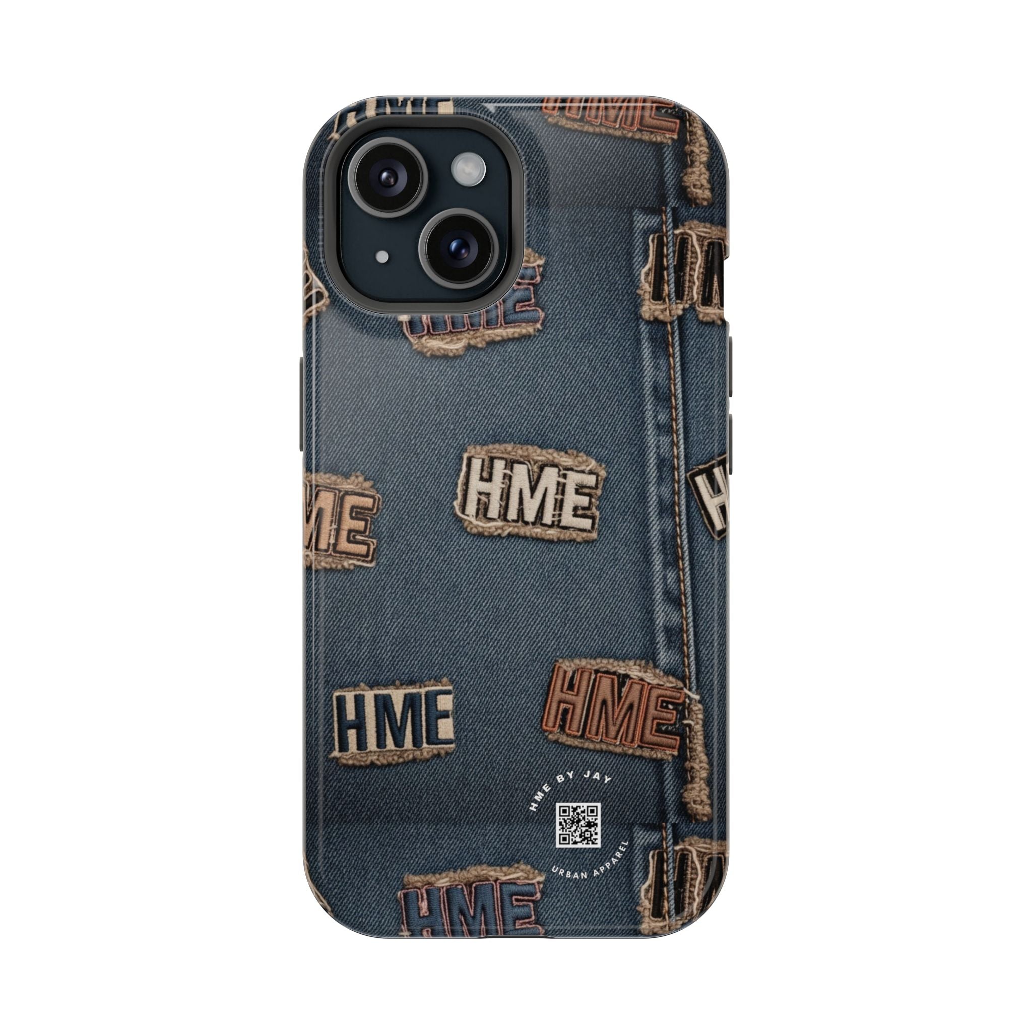 Phone Case Stressed Denim HME Patches Impact-Resistant