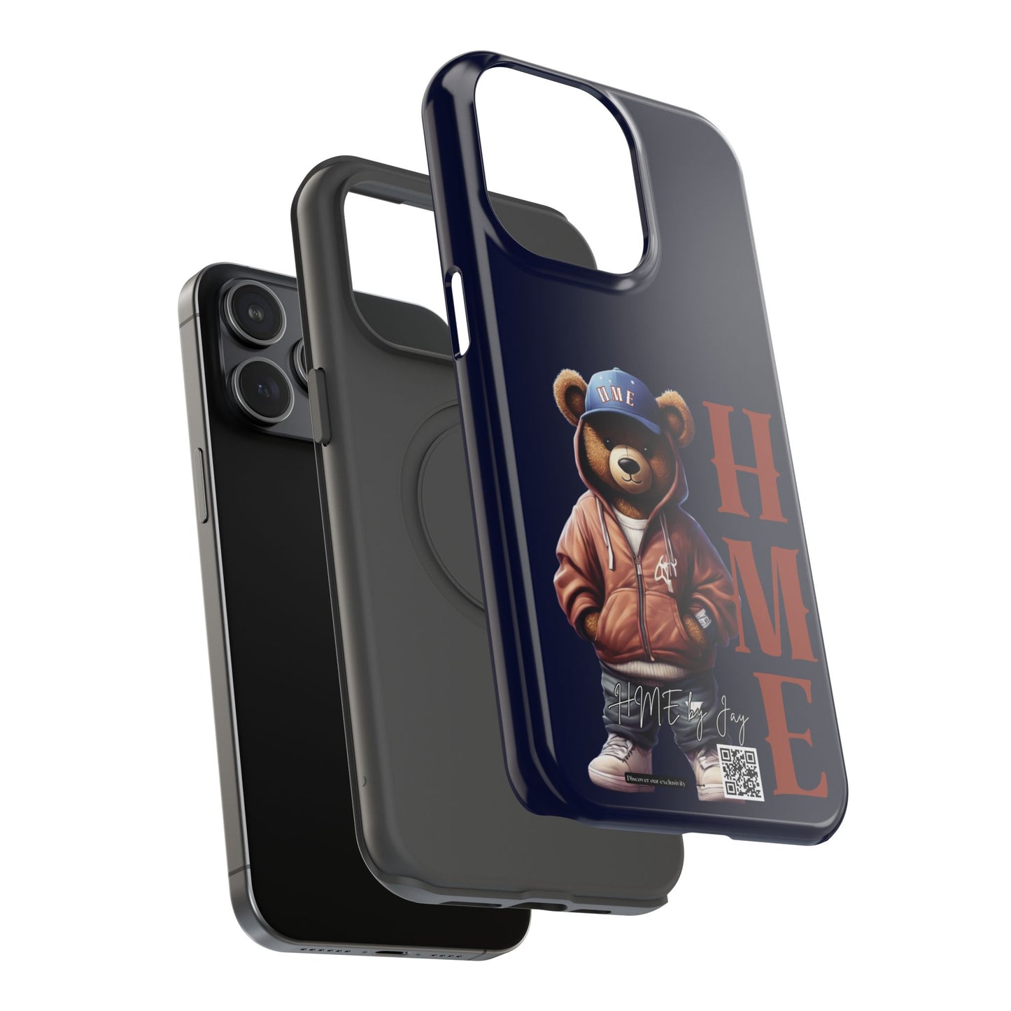 HME Bear Logo Collection Navy Blue Impact-Resistant Cases