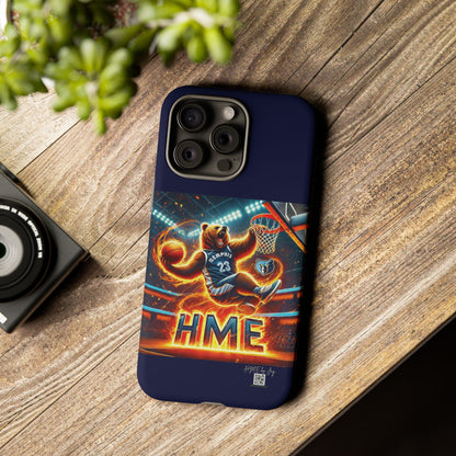 Phone Cases - Memphis Grizzlies Bear Dunkin on Fire Design