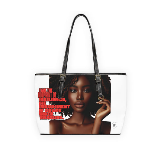 Shoulder Bag - Ahnye's Melanin Collection The Blueprint words of affirmation (White)