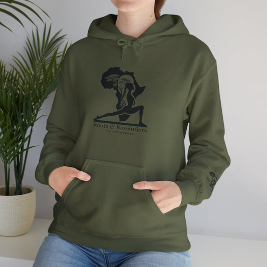 Yoga Health and Wellness Hoodie - Roots & Resolutions Brand Merch