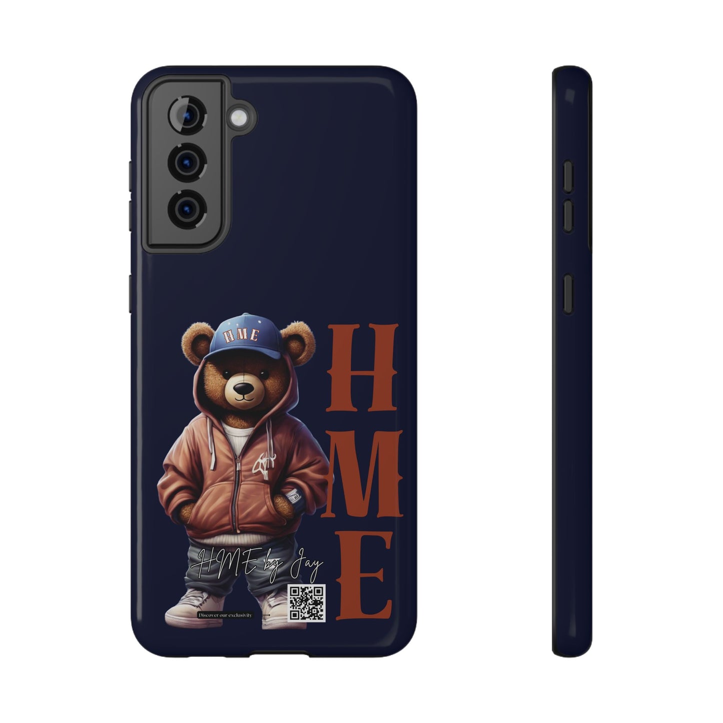 HME Bear Logo Collection Navy Blue Impact-Resistant Cases