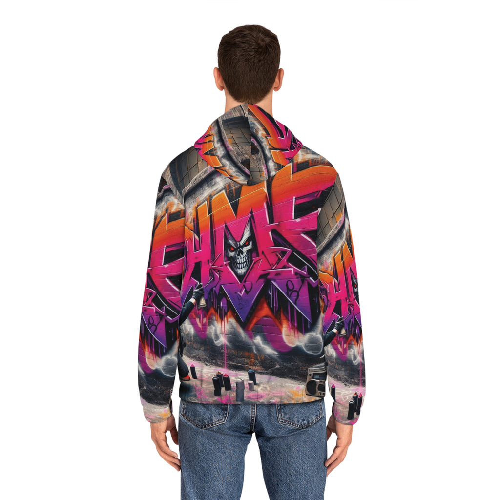Full-Zip Hoodie - HME Old School Graffiti Tag Design