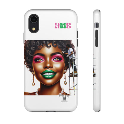 Phone Case - Ahnye's Melanin Collection Devine 9, AKA creation of beauty (White)