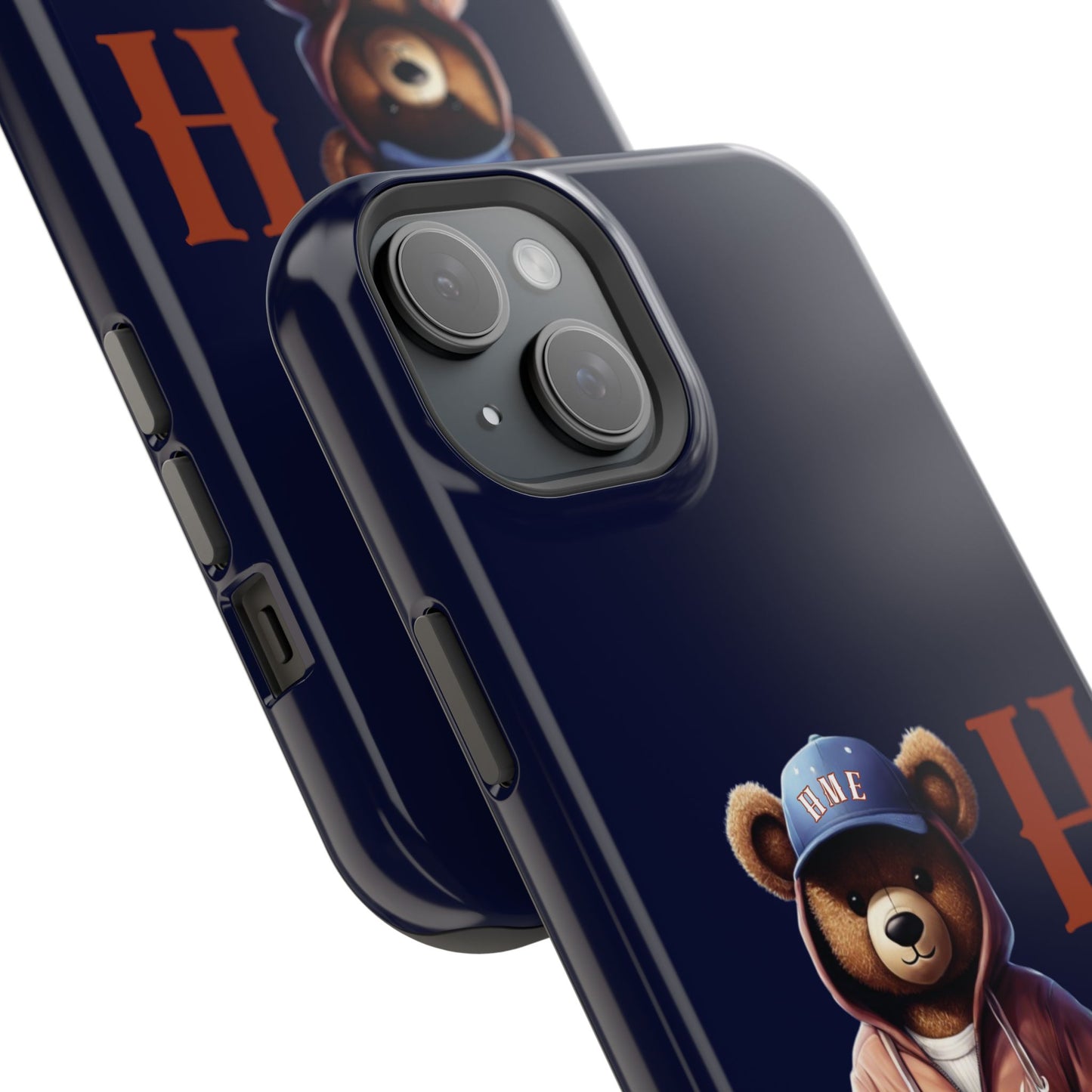 HME Bear Logo Collection Navy Blue Impact-Resistant Cases