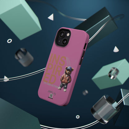 Phone Cases - HME Logo Bear, Inspired to take action light pink