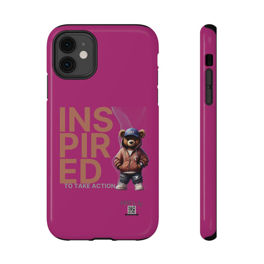 Phone Cases - HME Logo Bear, Inspired to take action Pink