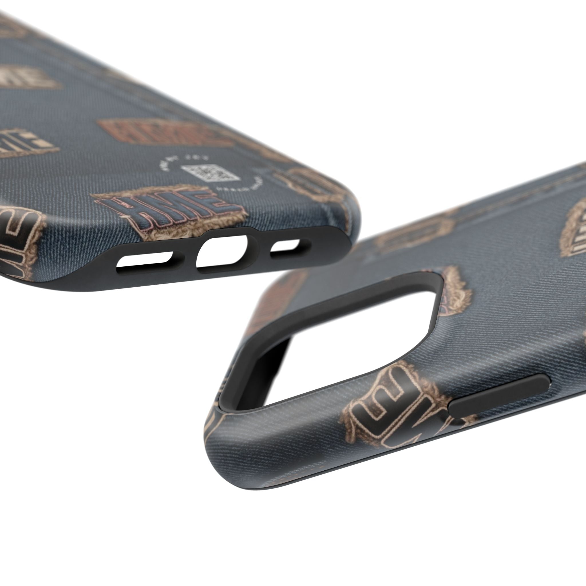 Phone Case Stressed Denim HME Patches Impact-Resistant