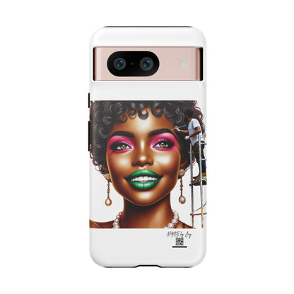 Phone Case - Ahnye's Melanin Collection Devine 9, AKA creation of beauty (White)