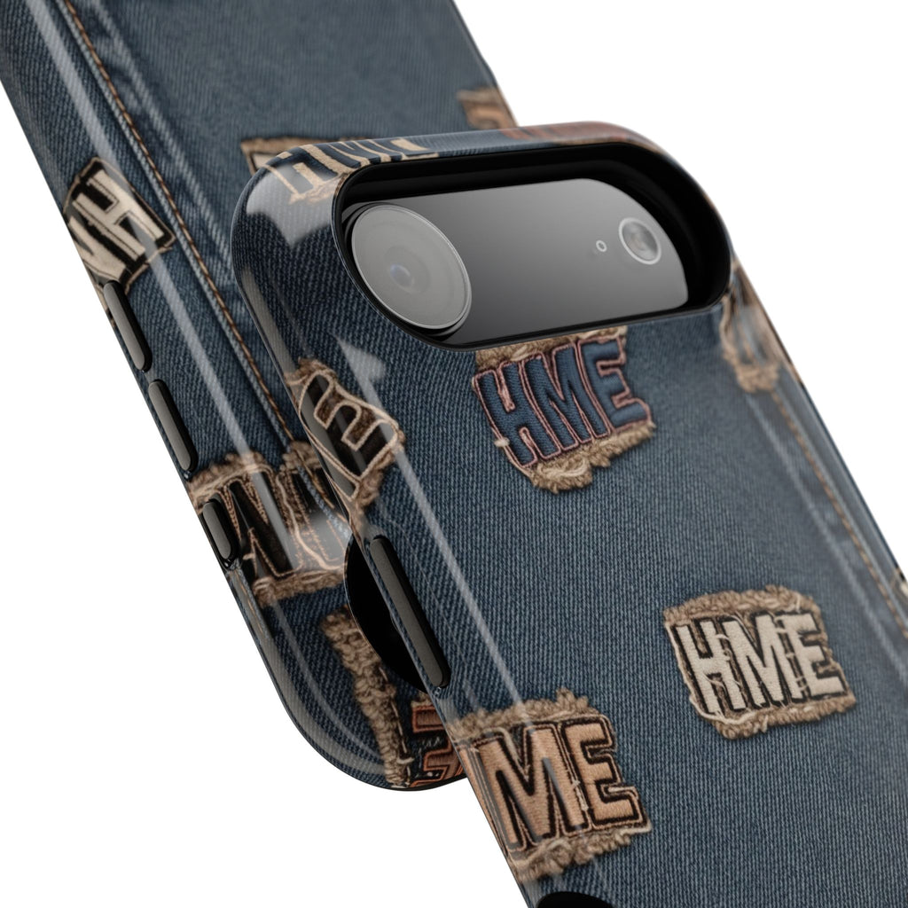 Phone Case Stressed Denim HME Patches Impact-Resistant