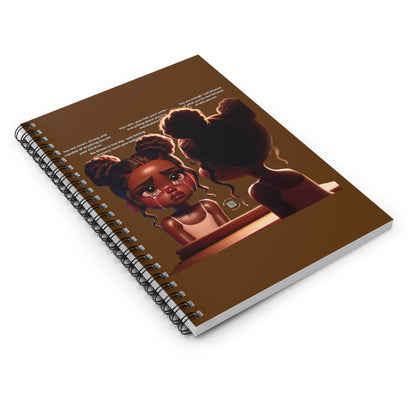Spiral Notebook - Ruled Line, Ahnye's Melanin Collection - You are smart (Brown)