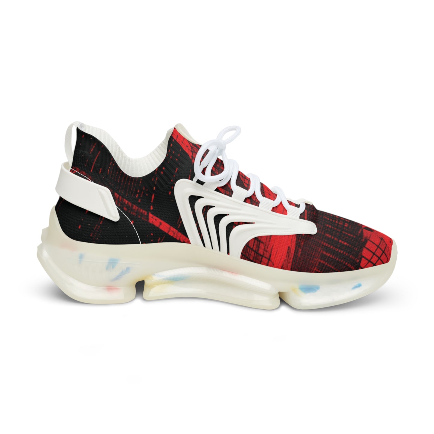 FlexComfort Red & Black Men's Mesh Sneakers