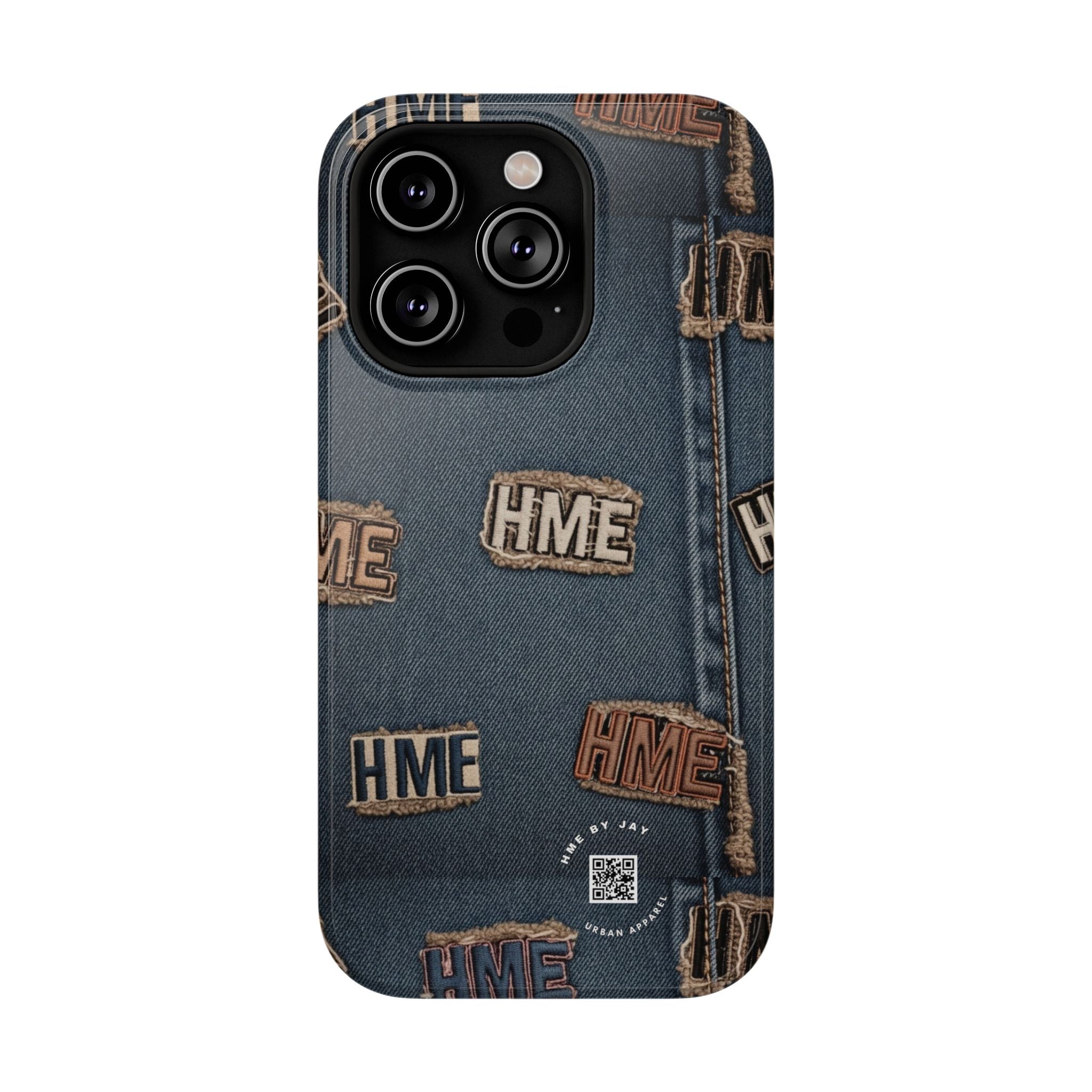 Phone Case Stressed Denim HME Patches Impact-Resistant