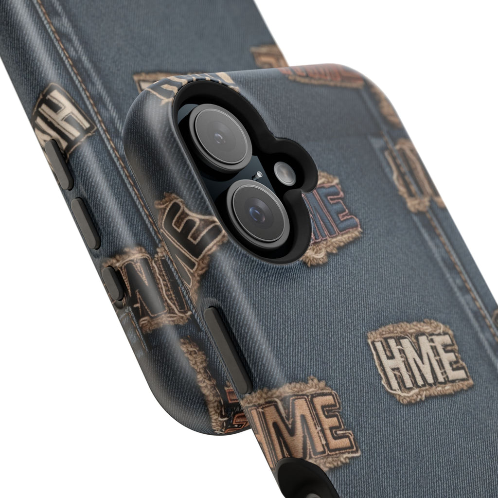 Phone Case Stressed Denim HME Patches Impact-Resistant