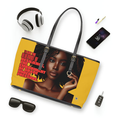 Shoulder Bag - Ahnye's Melanin Collection The Blueprint words of affirmation (Yellow)