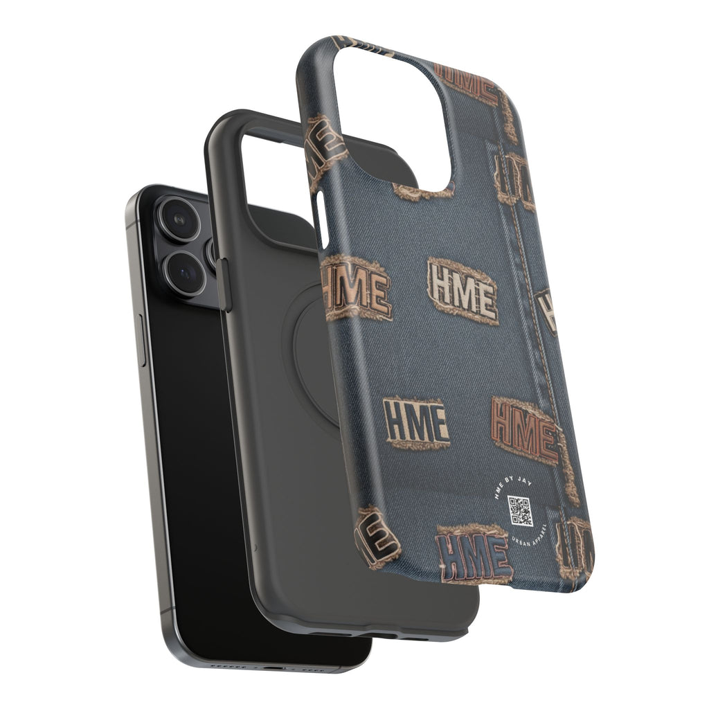 Phone Case Stressed Denim HME Patches Impact-Resistant