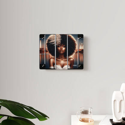 Acrylic Wall Art Panels - Ahnye’s Melanin Collection, Afrocentric Woman in Washington DC