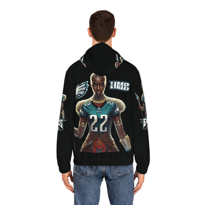 Full-Zip Hoodie - Philadelphia Eagles Wakandan Woman Warrior Design