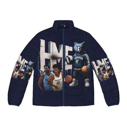 Men's Puffer Jacket - Memphis Grizzlies Ja Morant and Jaren Jackson Jr Design