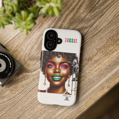 Phone Case - Ahnye's Melanin Collection Devine 9, AKA creation of beauty (White)