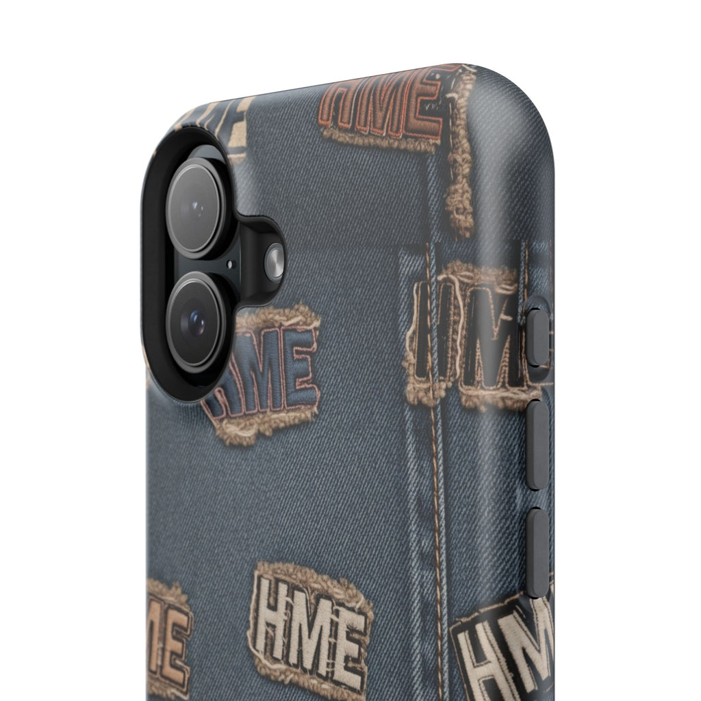Phone Case Stressed Denim HME Patches Impact-Resistant