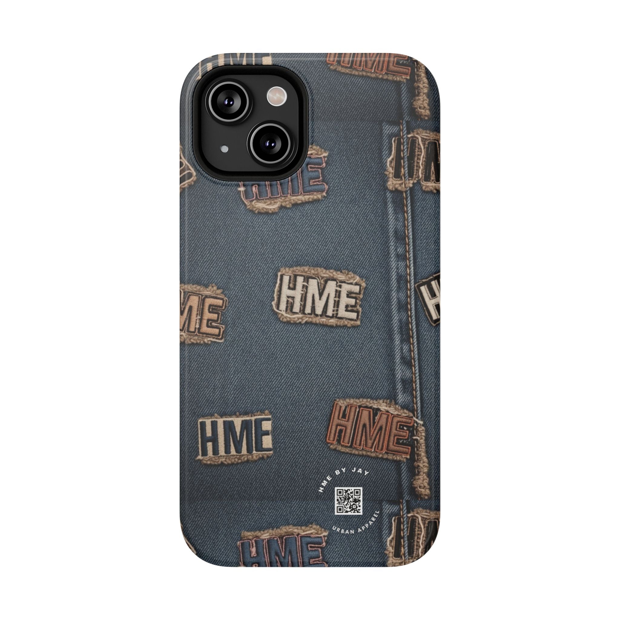 Phone Case Stressed Denim HME Patches Impact-Resistant