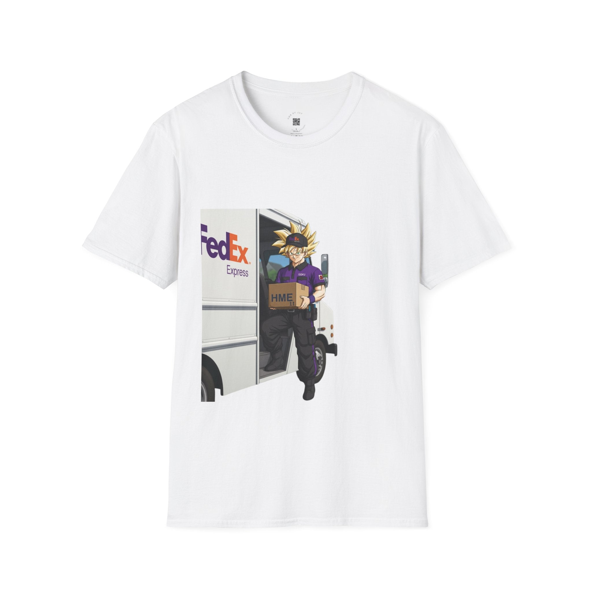 Anime Crossover Unisex T-Shirt - Dragon Ball Z working for FedEx Express