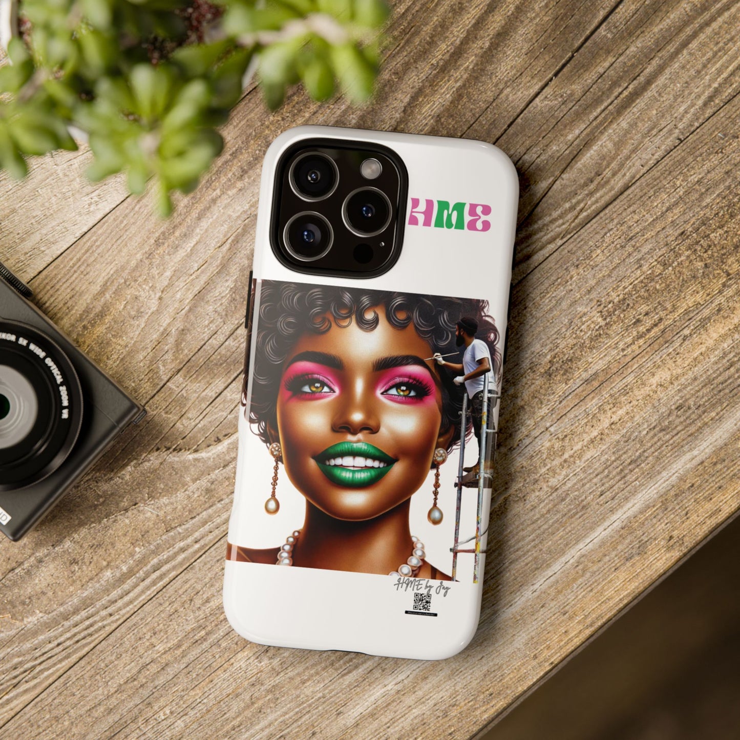 Phone Case - Ahnye's Melanin Collection Devine 9, AKA creation of beauty (White)