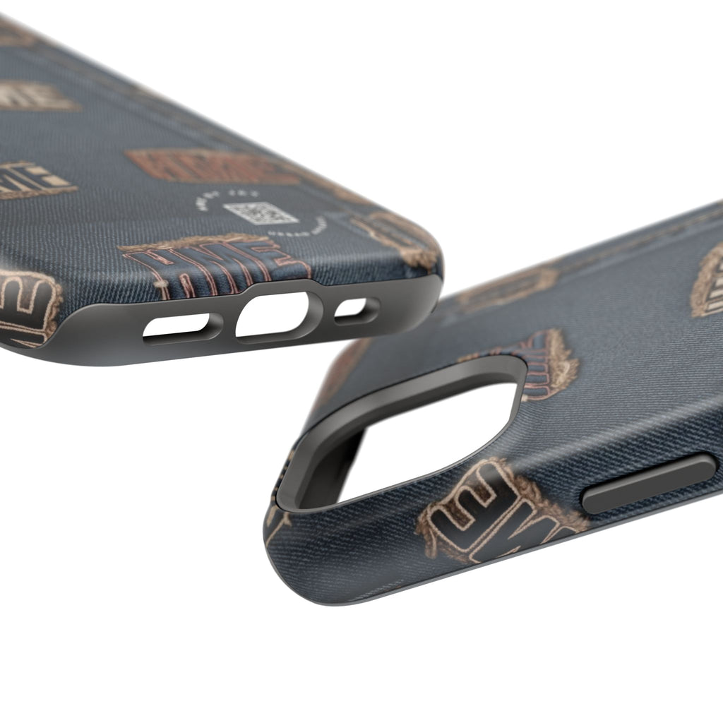Phone Case Stressed Denim HME Patches Impact-Resistant