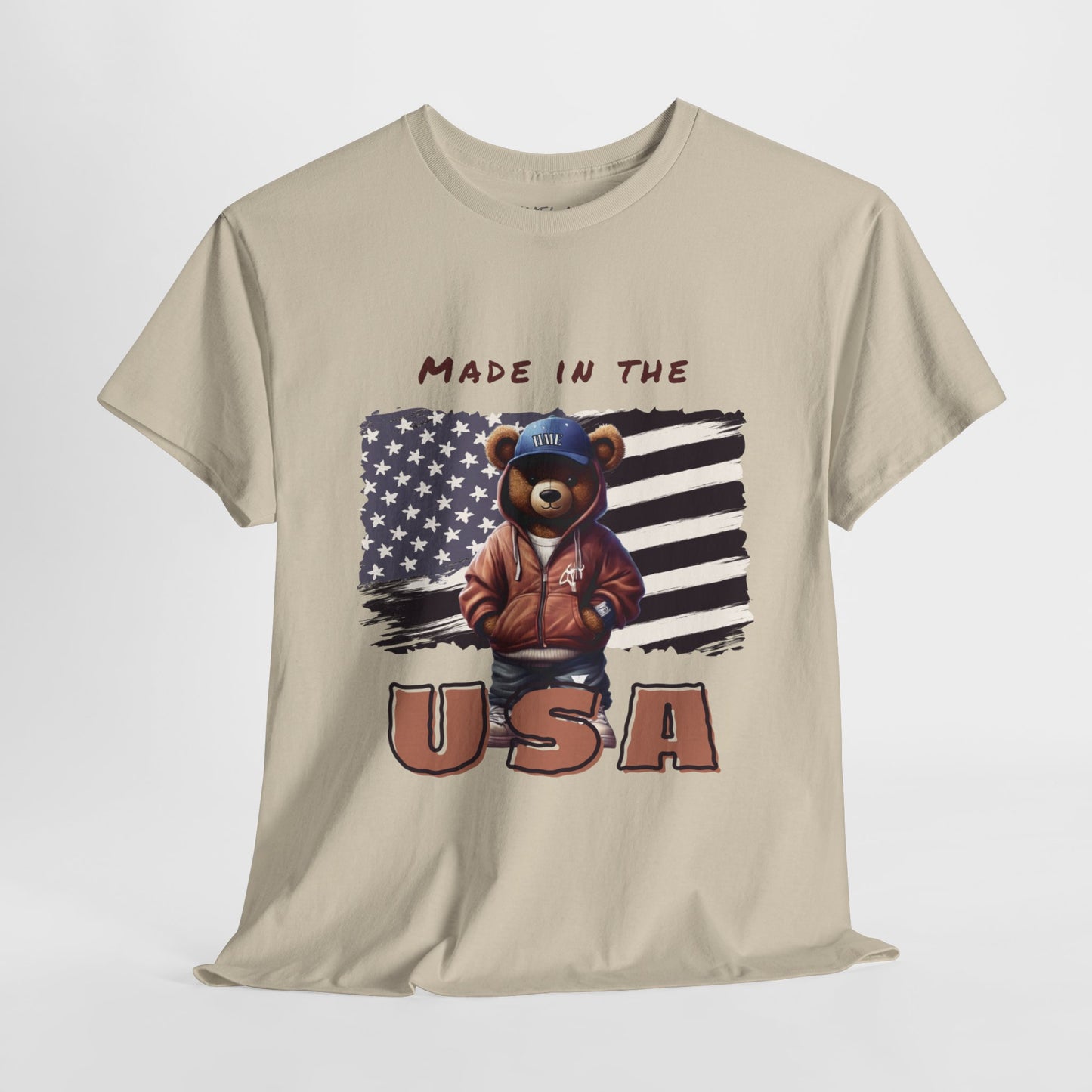 HME Bear Logo Made in the USA Unisex Heavy Cotton Tee