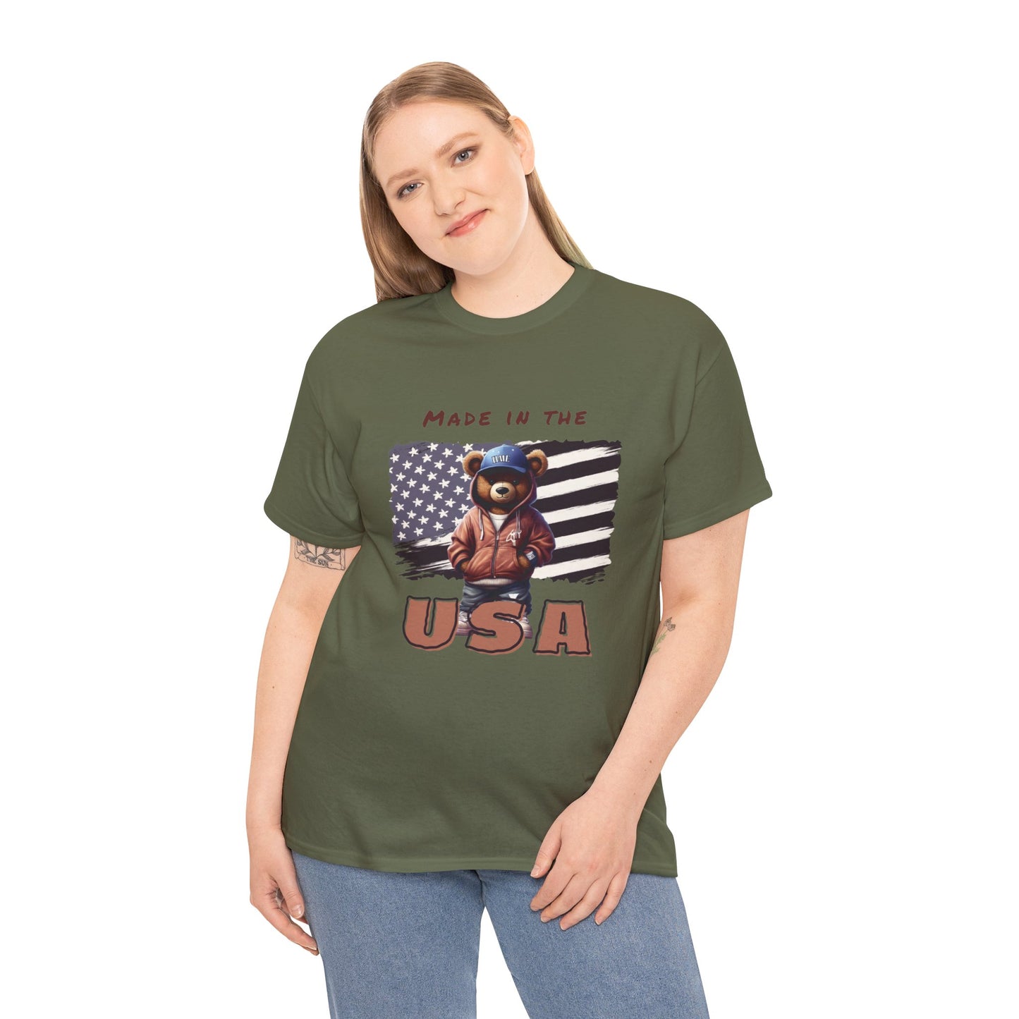 HME Bear Logo Made in the USA Unisex Heavy Cotton Tee