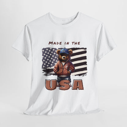 HME Bear Logo Made in the USA Unisex Heavy Cotton Tee