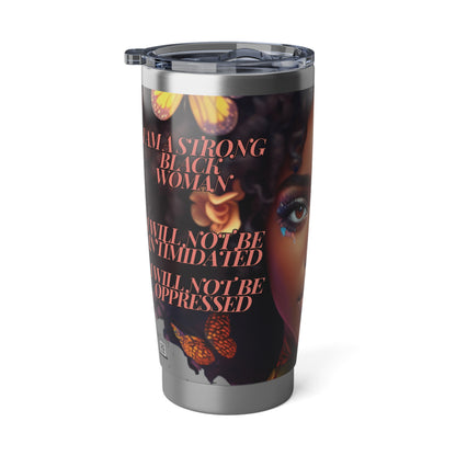 Empowered Black Woman Travel Mug - Ahnye's Melanin Collection 20oz Tumbler