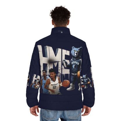 Men's Puffer Jacket - Memphis Grizzlies Ja Morant and Jaren Jackson Jr Design