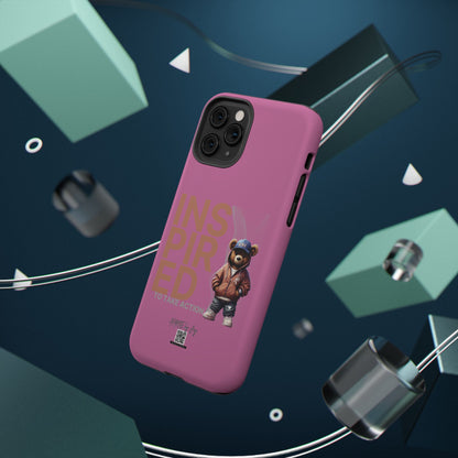 Phone Cases - HME Logo Bear, Inspired to take action light pink