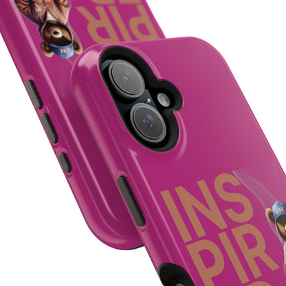 Phone Cases - HME Logo Bear, Inspired to take action Pink