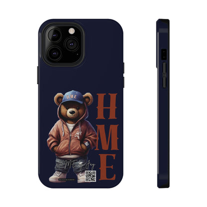 HME Bear Logo Collection Navy Blue Impact-Resistant Cases