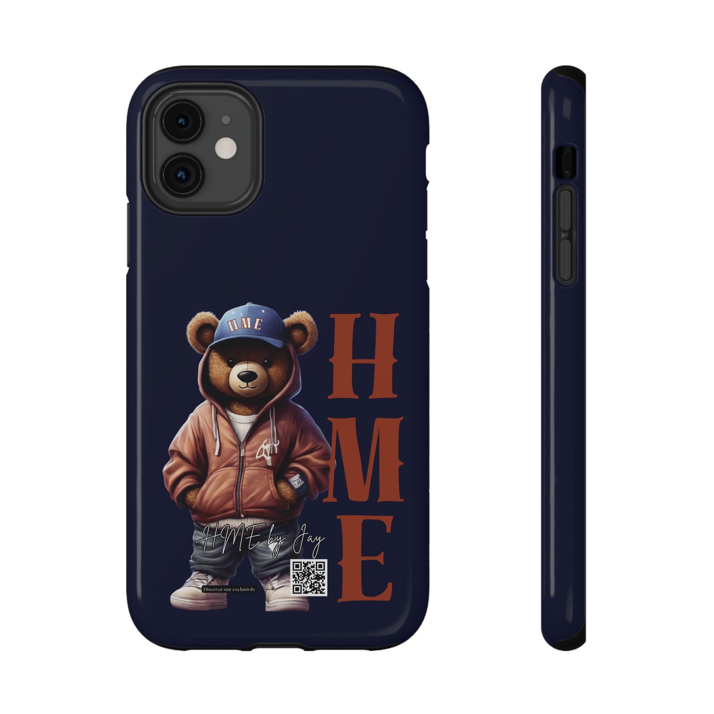 HME Bear Logo Collection Navy Blue Impact-Resistant Cases