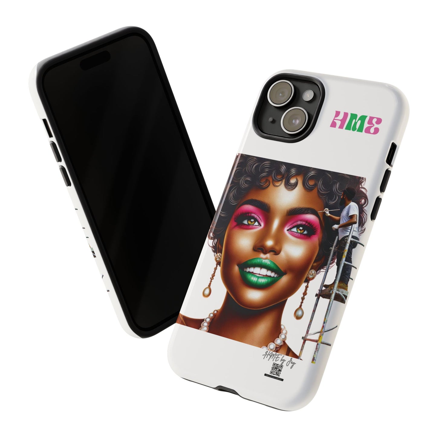 Phone Case - Ahnye's Melanin Collection Devine 9, AKA creation of beauty (White)